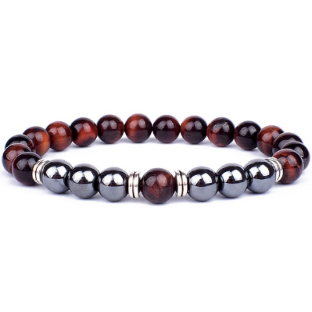 Red Tiger Eye Bracelet,Magnetic Beads,Tiger Eye Bracelet,Magnetic Bracelet